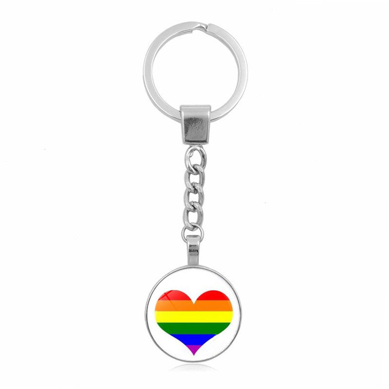 Wholesale Rainbow GayPride Zinc Alloy Keychain